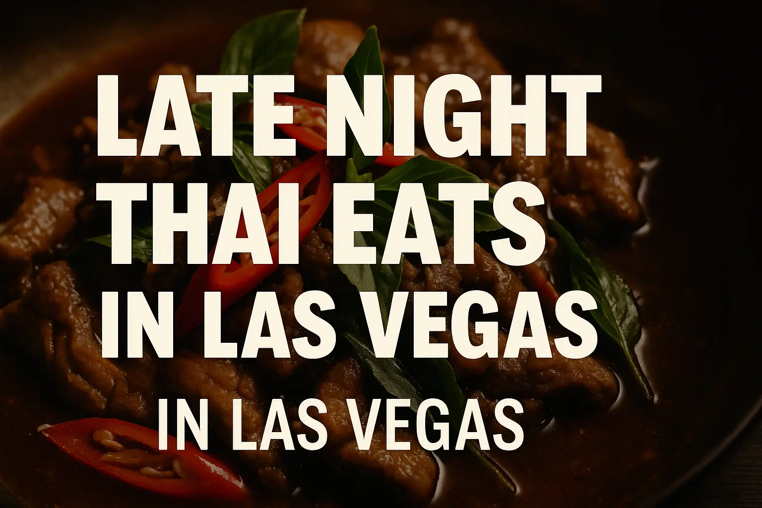 Late Night Thai Eats in Las Vegas